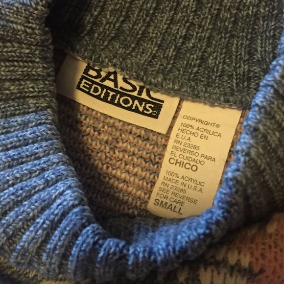 vintage cat and flowers turtleneck sweater - Picture 4 of 4